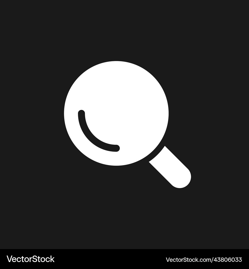 On-site search dark mode glyph ui icon – Royalty-Free Vector | VectorStock, image size:1000x1080