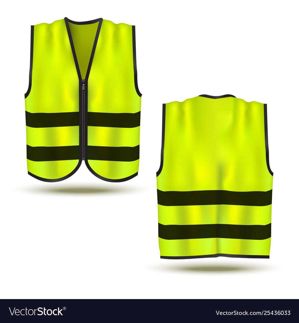 Download Realistic 3d Detailed Safety Vest Set Royalty Free Vector