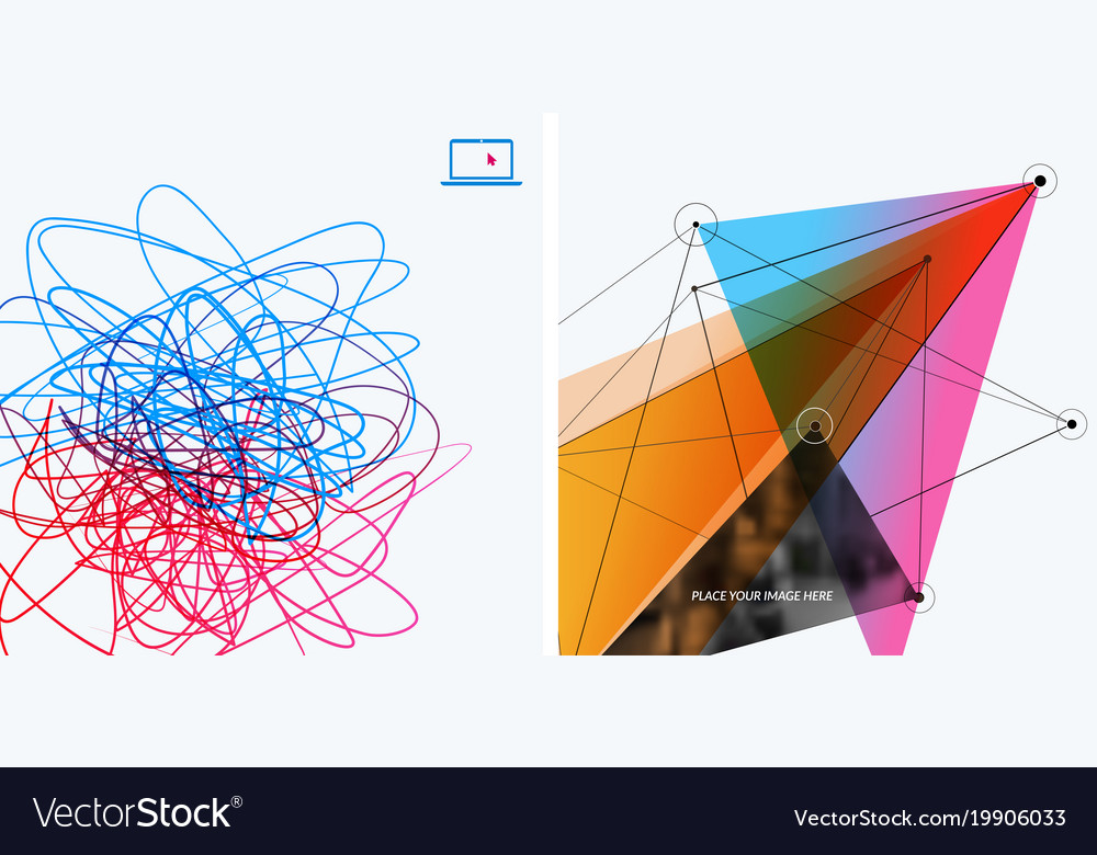 Set of abstract design elements for graphic