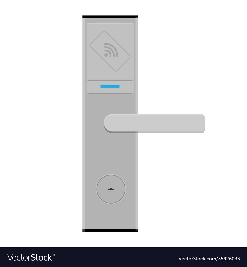 Smart card door key lock system in hotel isolated