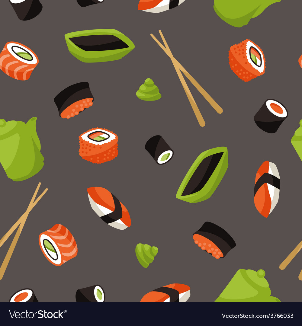 Sushi Pattern - Japanese Food Art