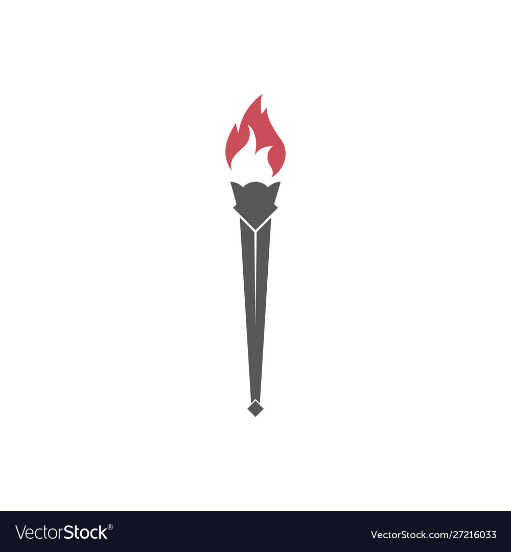 Torch icon design vector image Torch icon design