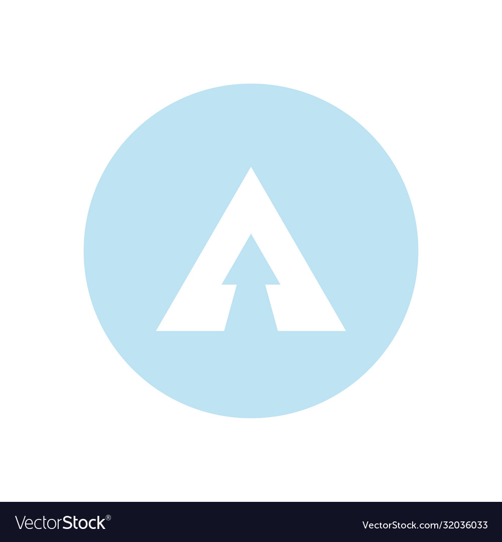 Up triangle arrow or above direction block style