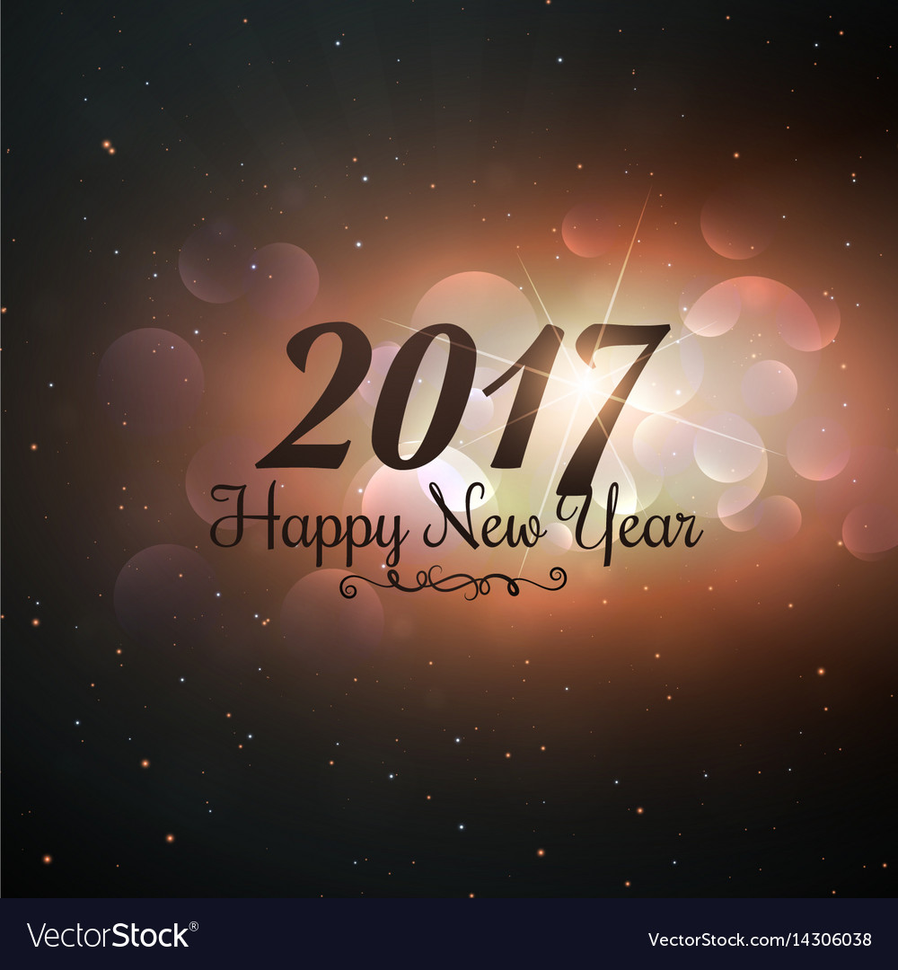 2017 new year text written in universe style