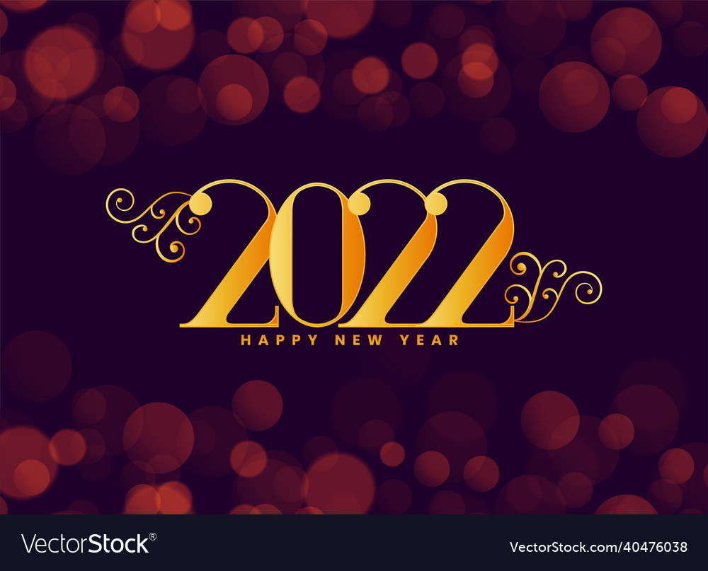 2022 new year luxury greeting background Vector Image