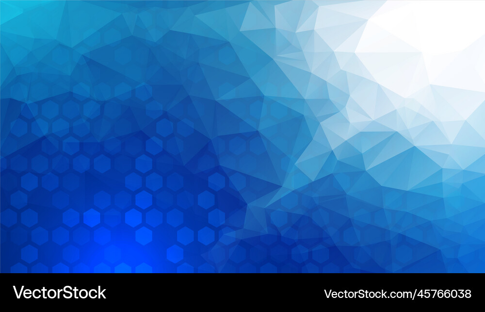 Abstract blue background low poly pattern Vector Image