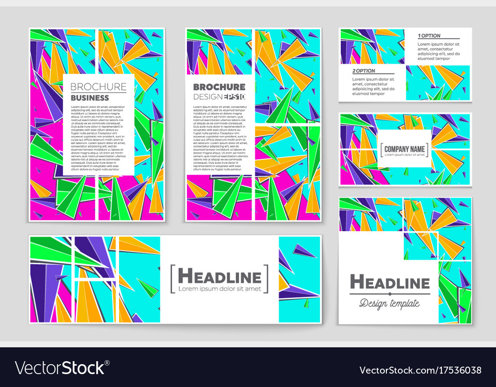 Abstract layout background set for art