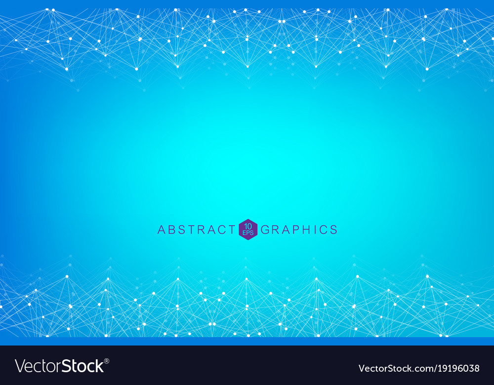 Geometric abstract background with connected line