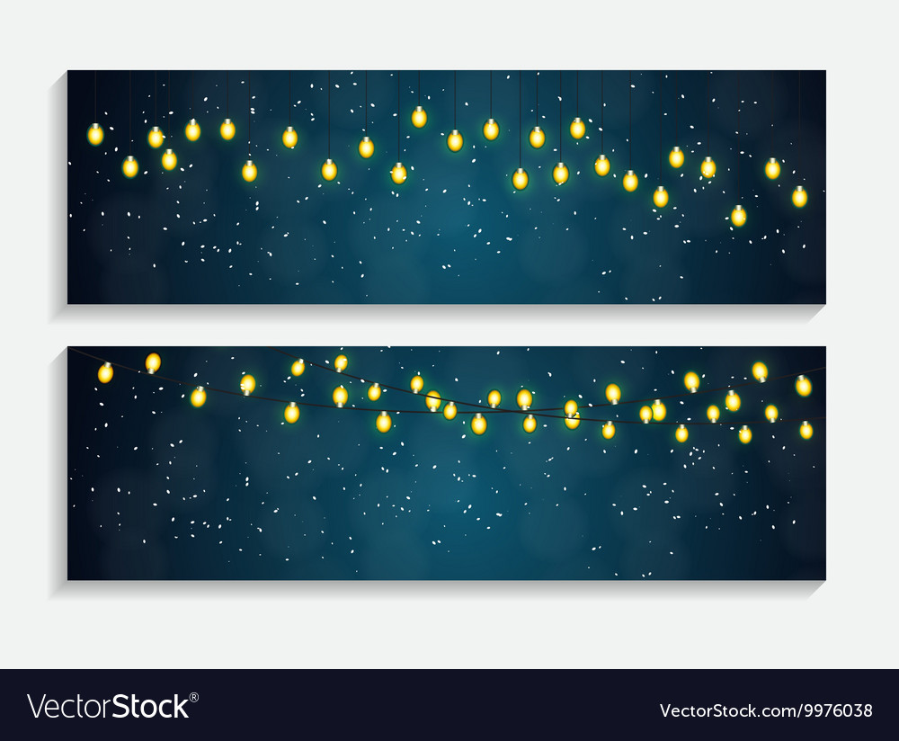 Glowing String Lights Background