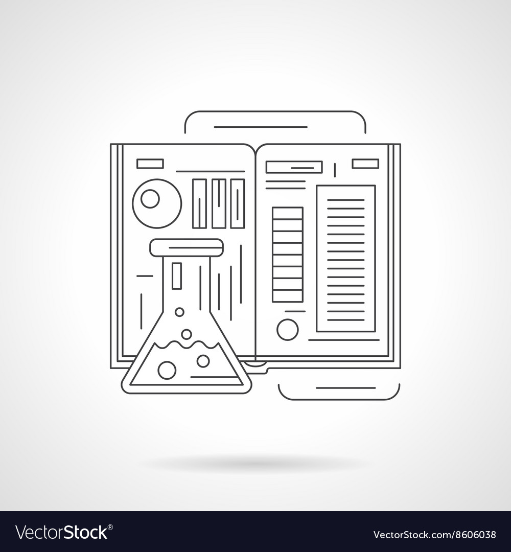 Learn chemistry detailed line icon