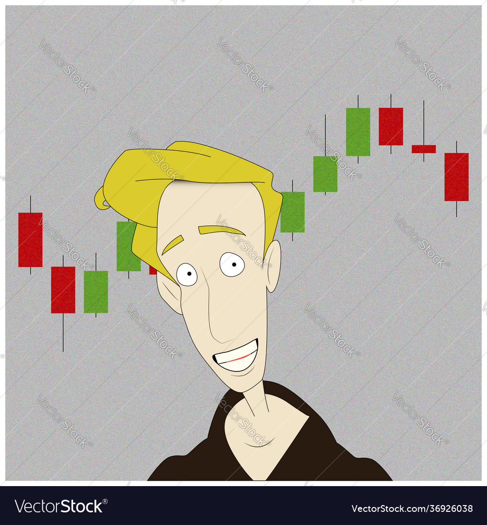 Man with a forex graph in background