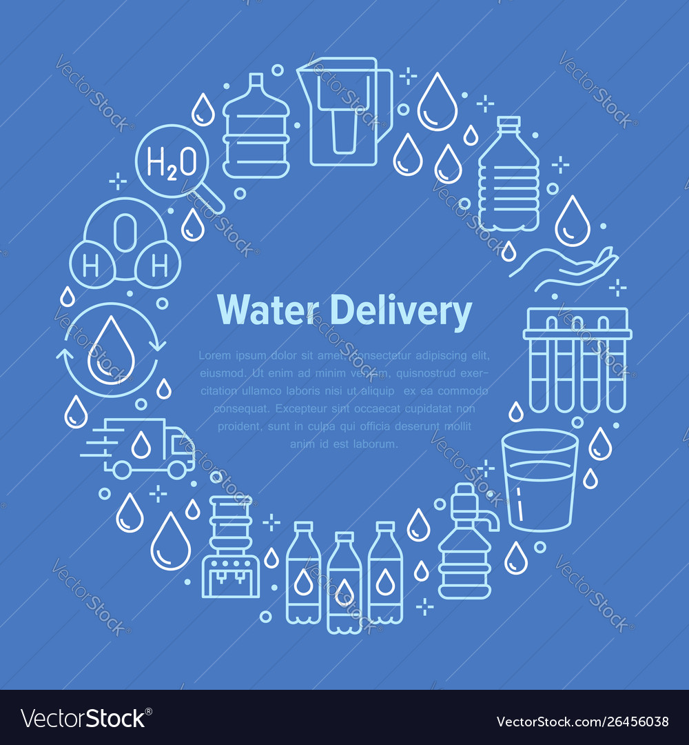 Pure Water Circle Banner