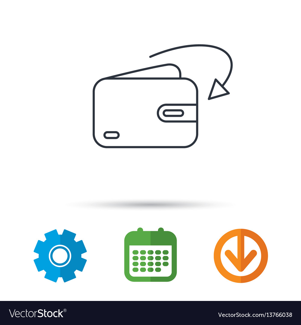 Receive Money Icon Cash Wallet Sign Royalty Free Vector Receive Money Icon Cash Wallet Sign Vector Image