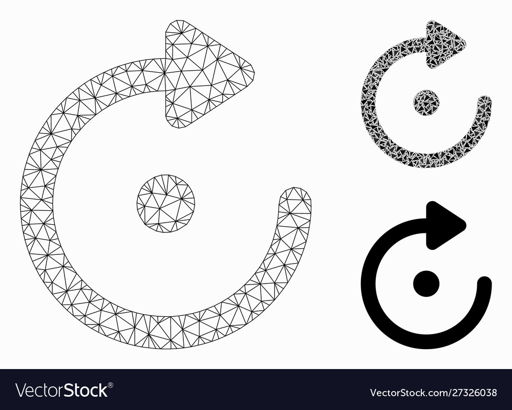 Rotation mesh wire frame model and triangle vector image Rotation mesh wire frame model and triangle