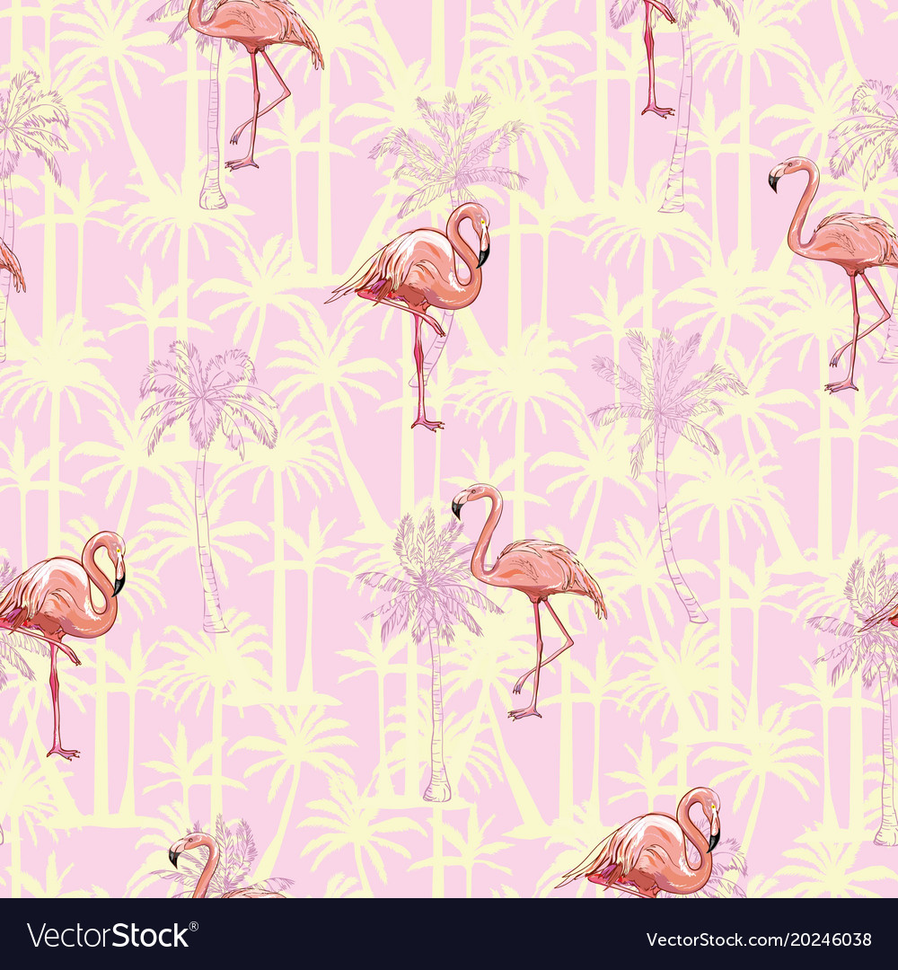 Seamless flamingo pattern