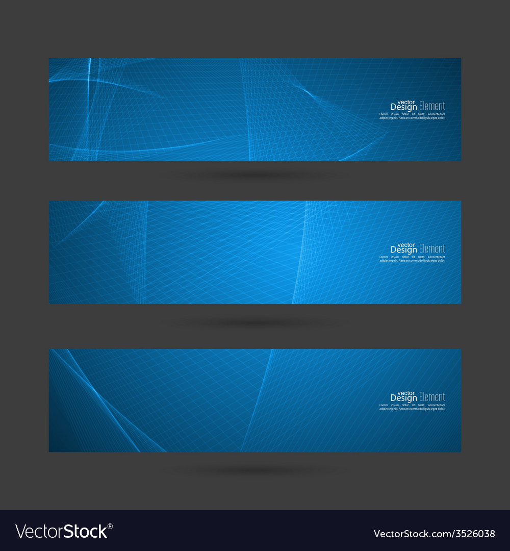 set of blue banners with soft lines royalty free vector soft lines