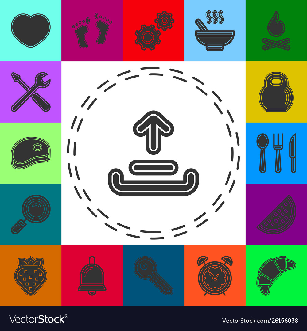 Simple upload icon vector image Simple upload icon