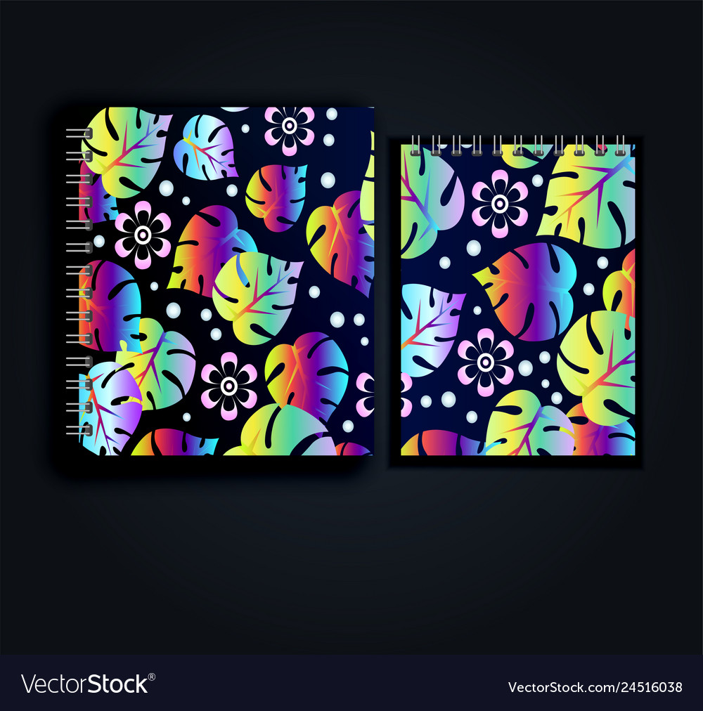 Tropic pattern - stylish print for notebooks vector image Tropic pattern - stylish print for notebooks