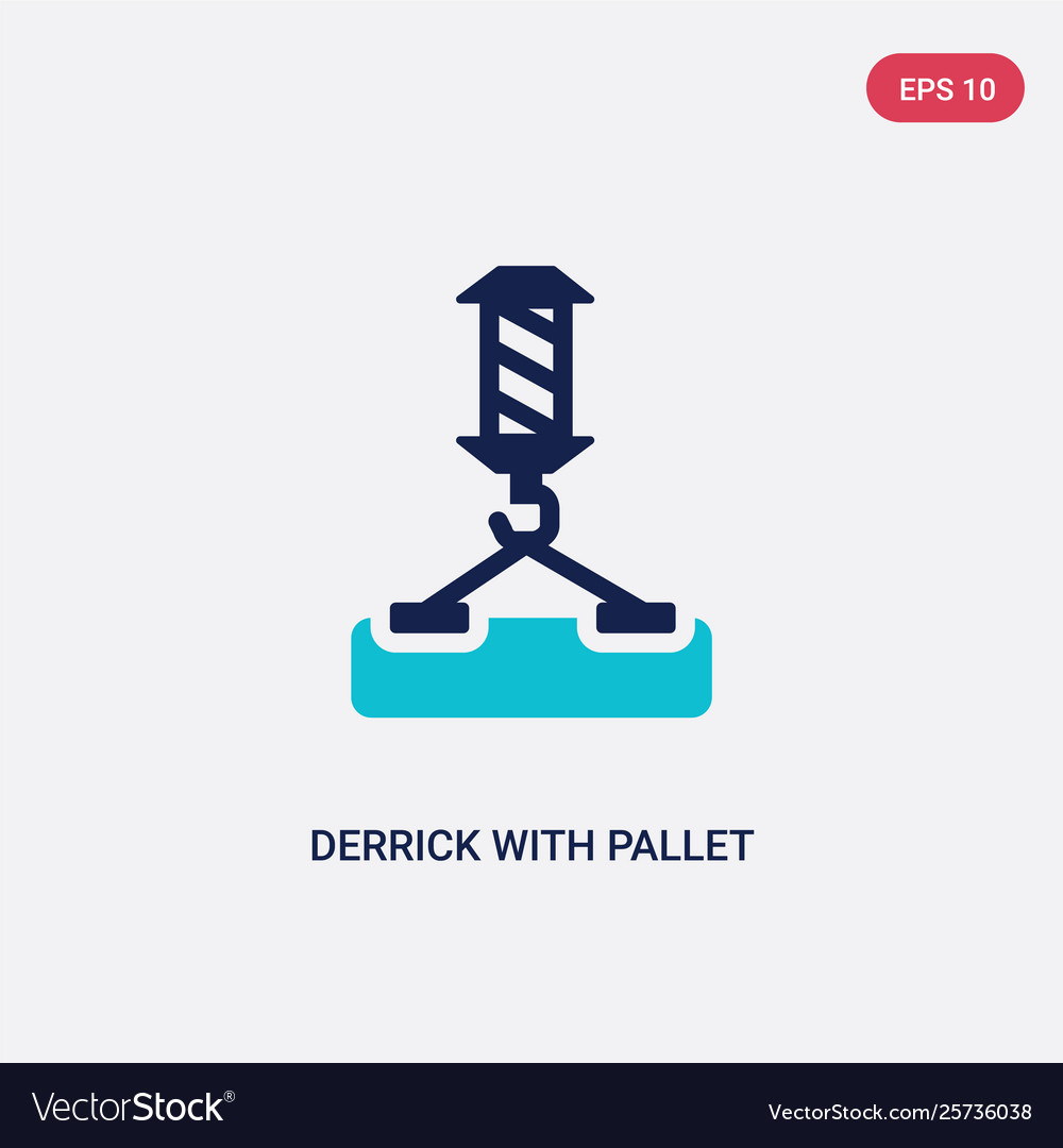 Two color derrick with pallet icon from