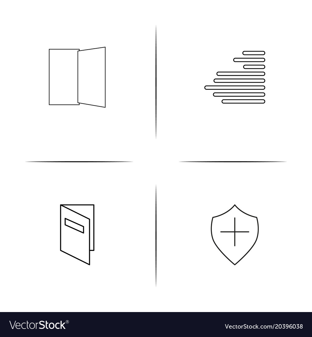 Web and text simple linear icon setsimple outline