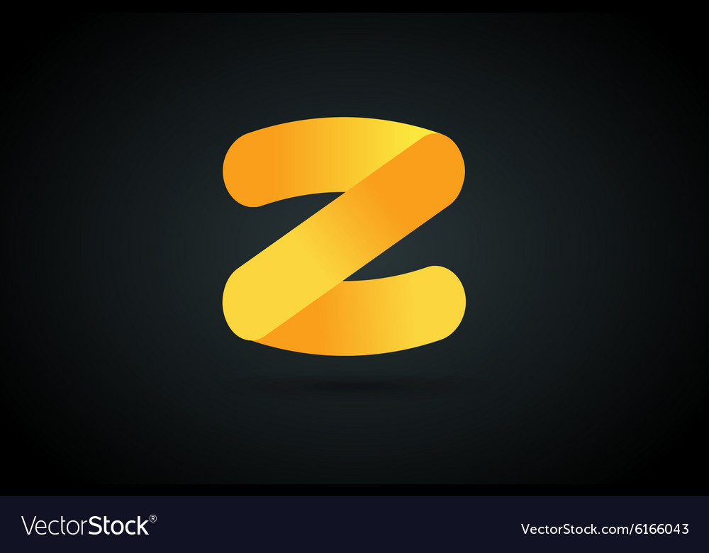 Abstract z character logo icon monogram Royalty Free Vector