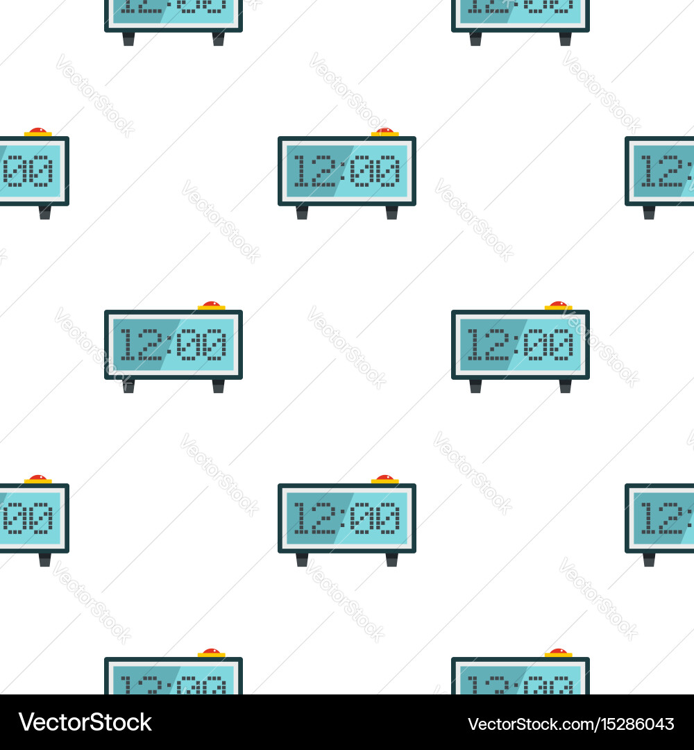 Alarm clock pattern seamless Royalty Free Vector Image