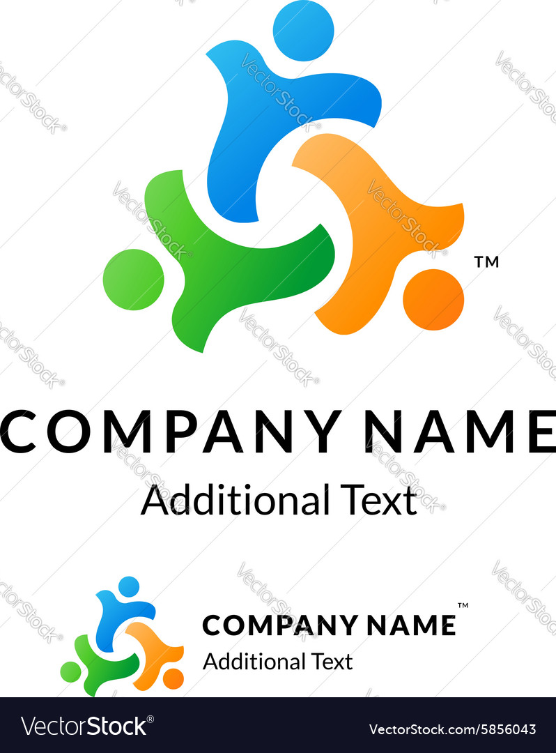 Beautiful bright colorful abstract logo united