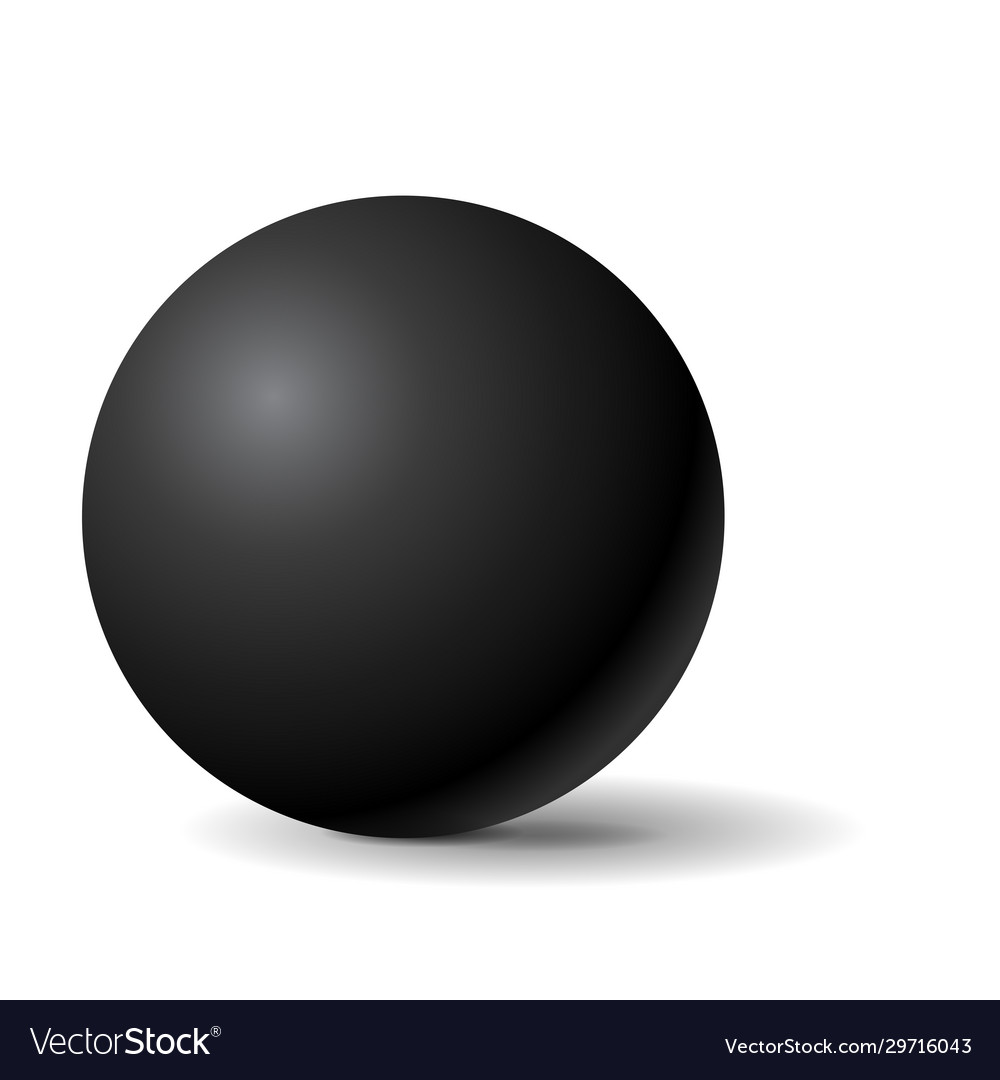 Black sphere 3d geometric shape Royalty Free Vector Image