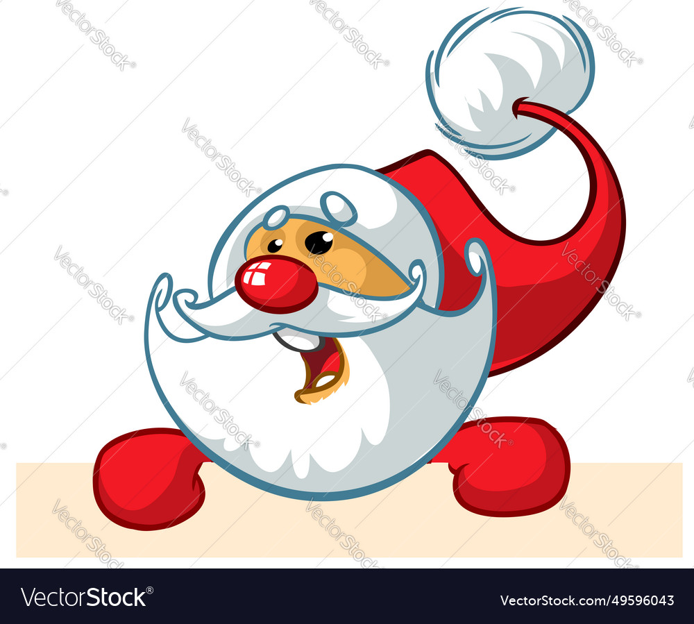 Cartoon lustige Santa Claus für Weihnachten oder Neu