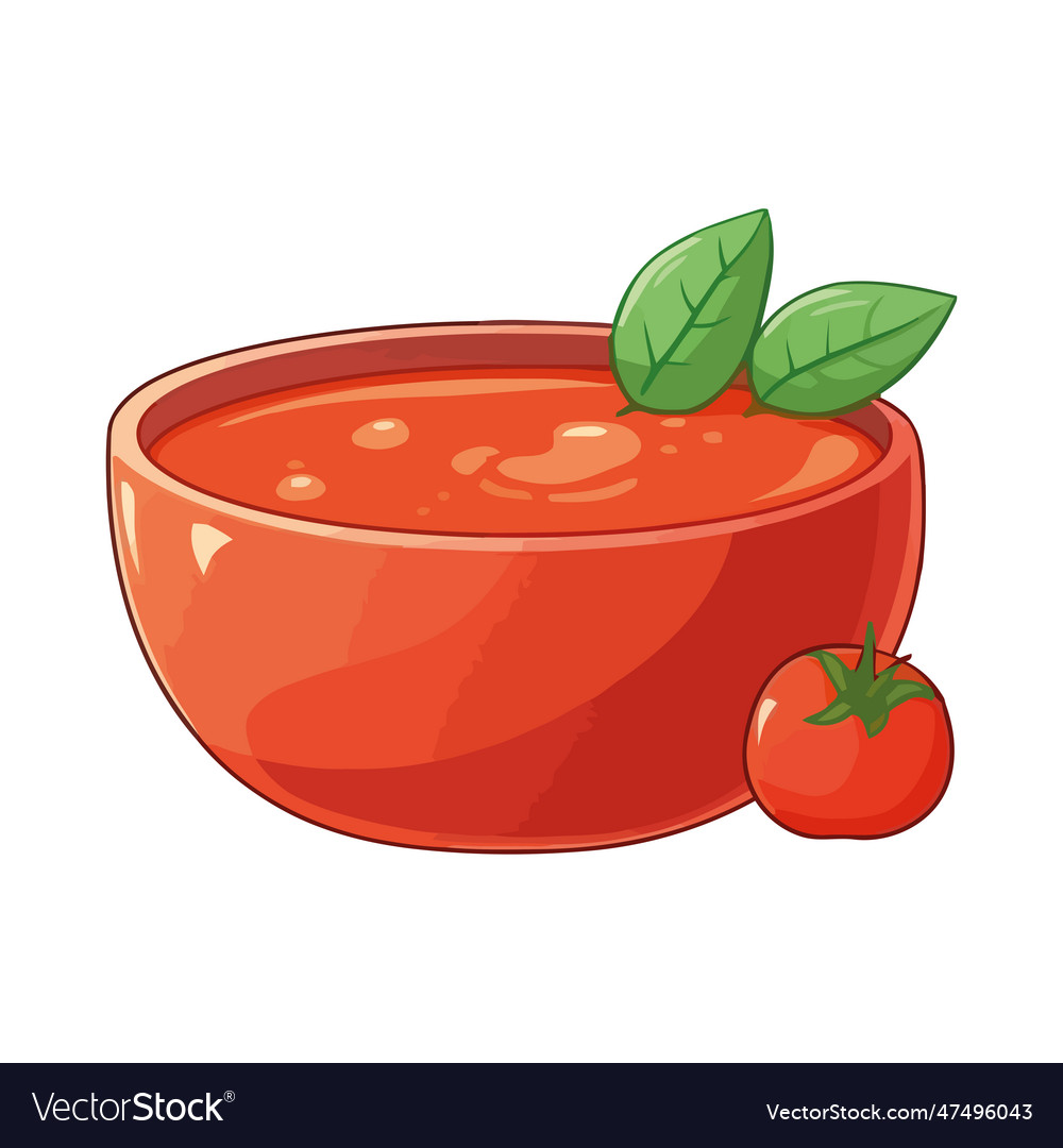 Fresh vegetable salad ripe tomato parsley Vector Image