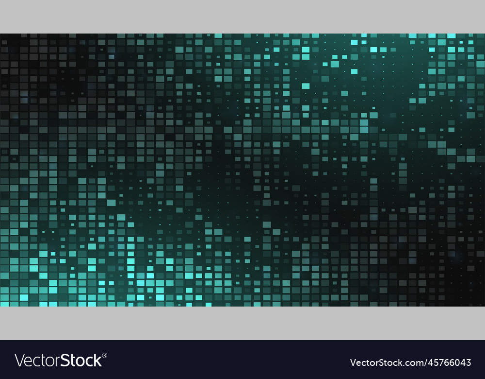 Green Pixel Gradient Square Background