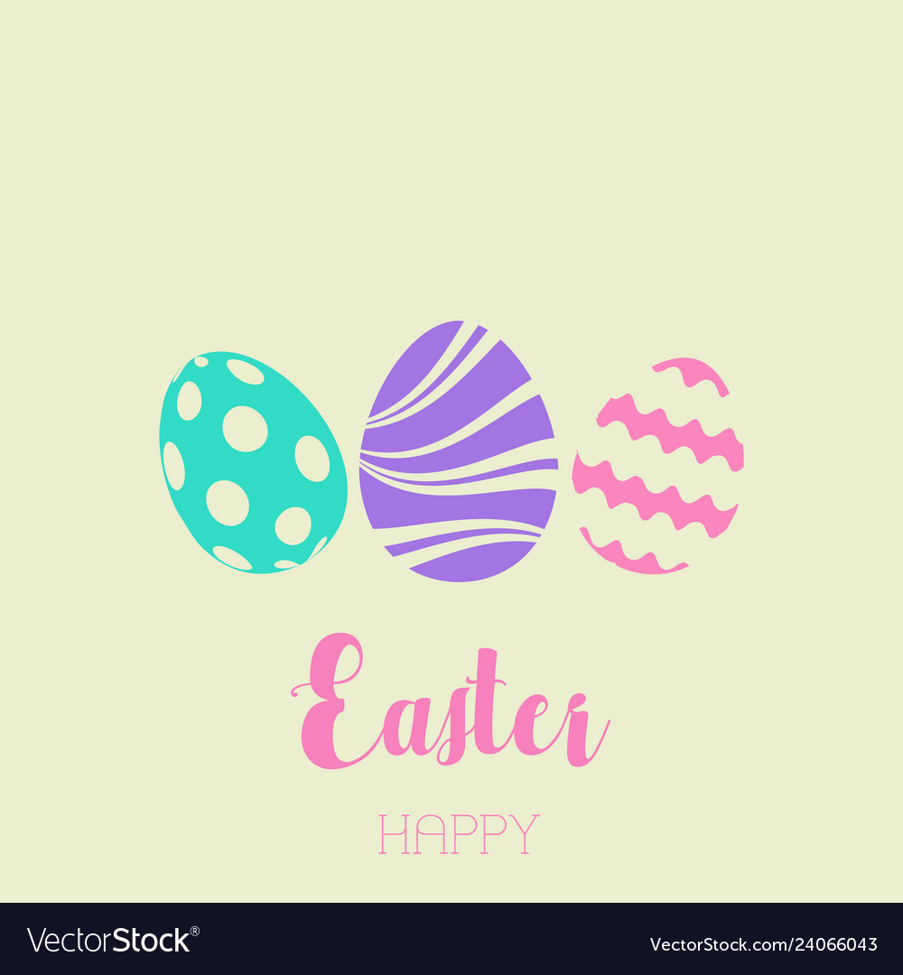 Happy easter card with ornaments vector image Happy easter card with ornaments