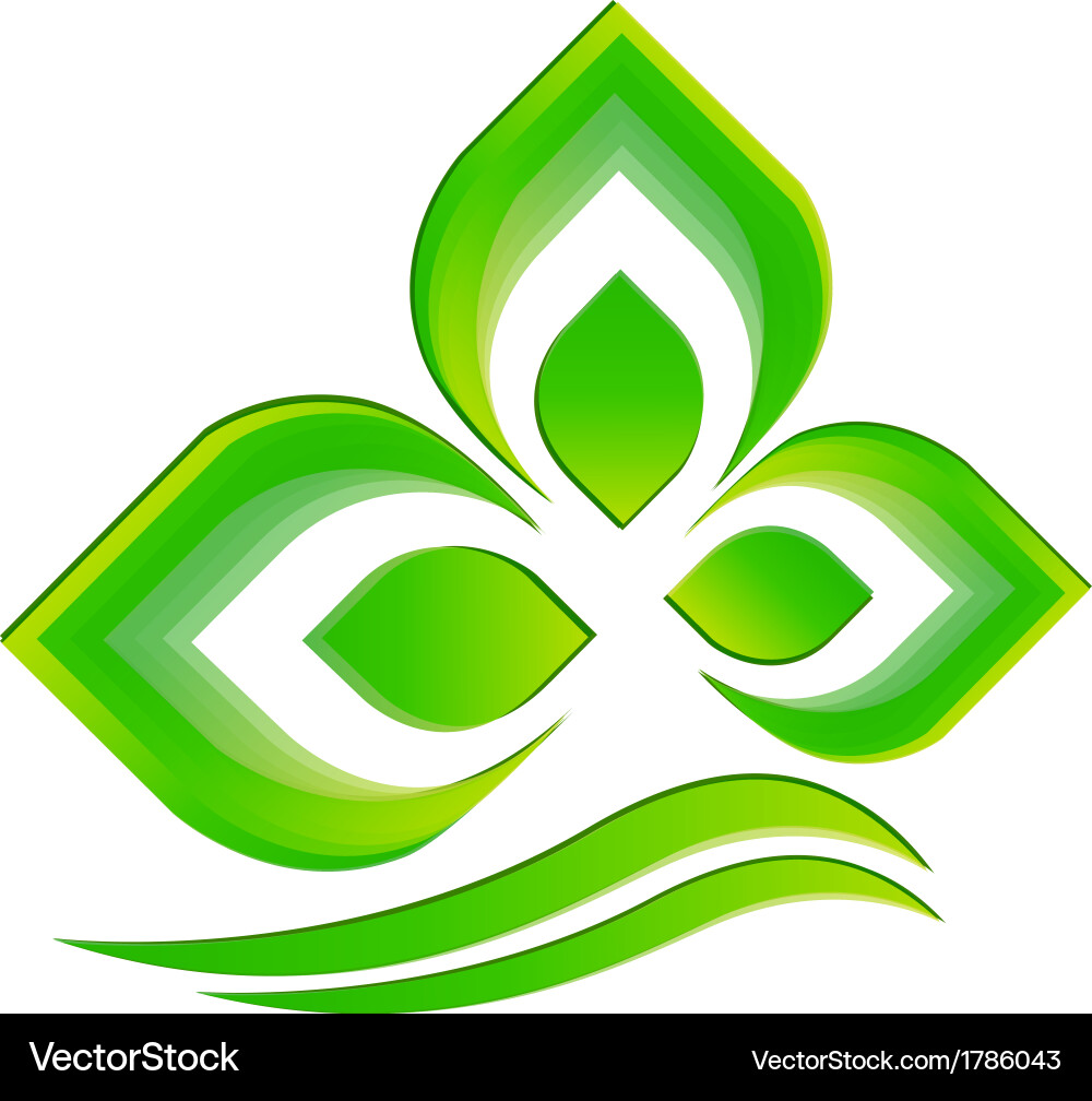 Leaf icon logo Royalty Free Vector Image - VectorStock