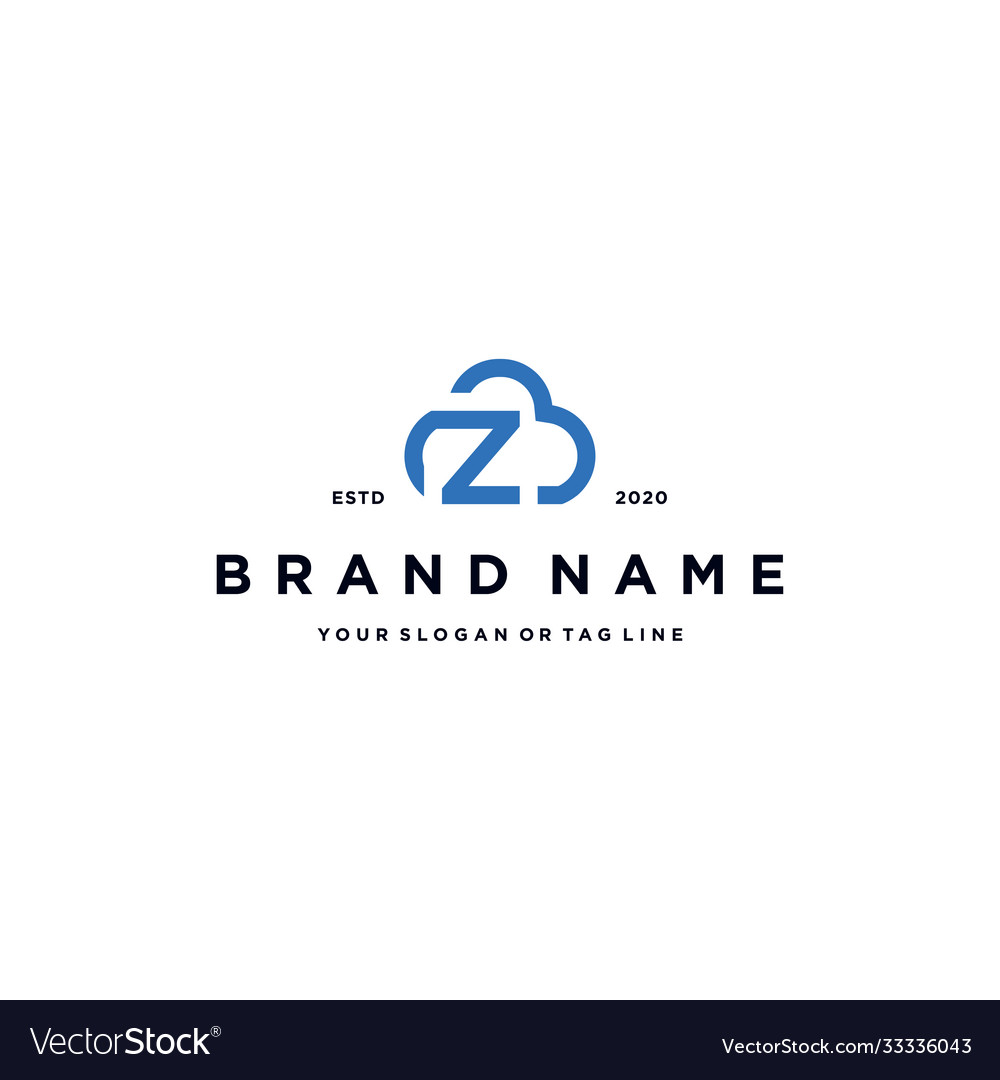 Letter z and cloud logo design