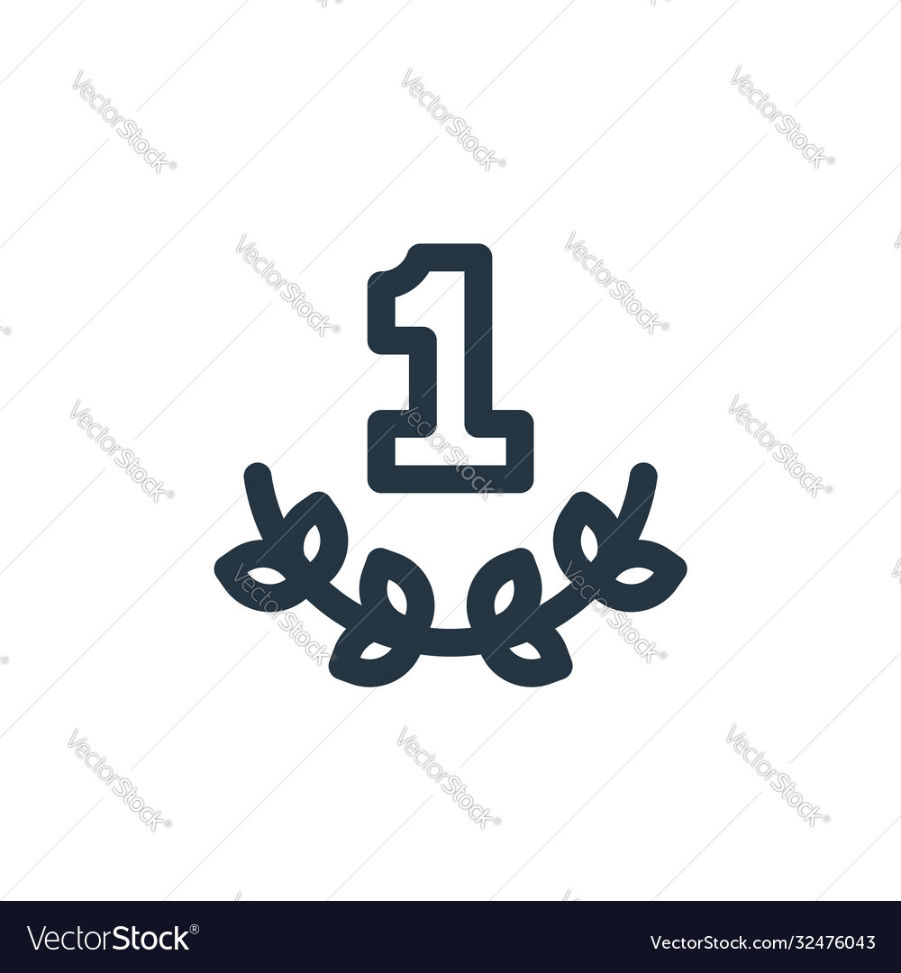 Number one icon isolated on white background Vector Image