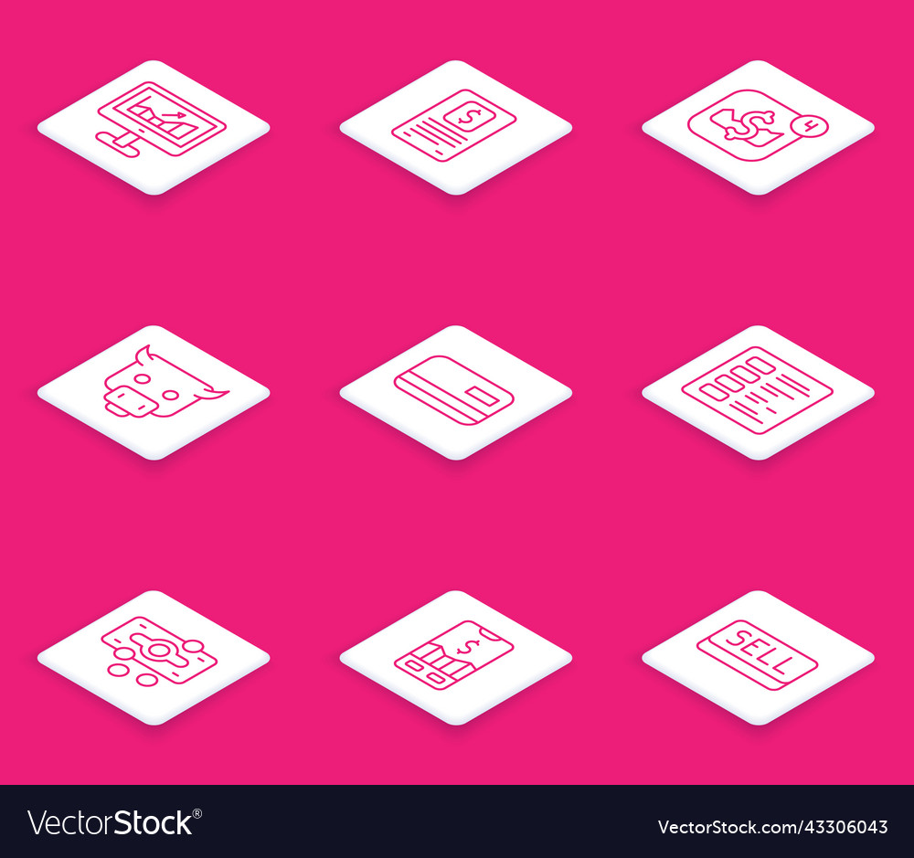 Set line computer with growth graph business vector image Set line computer with growth graph business