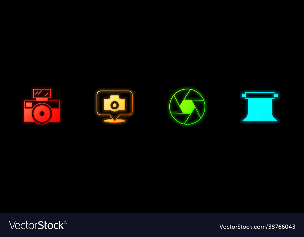 Set photo camera with flash shutter