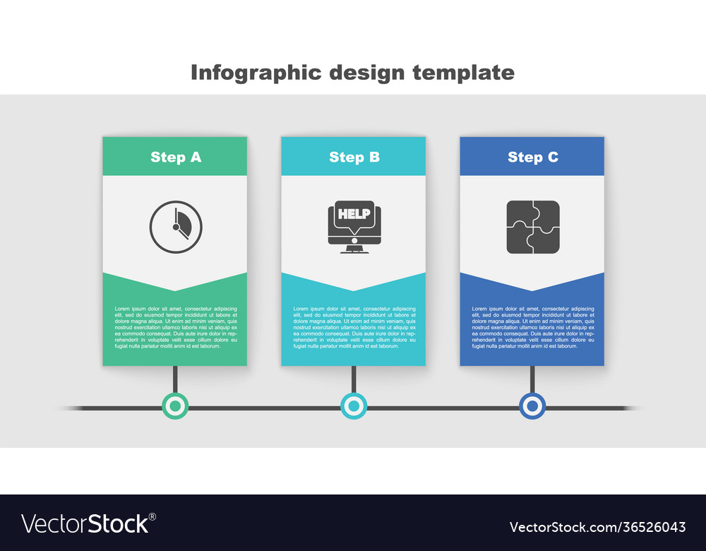 Set time management computer monitor and help vector image Set time management computer monitor and help