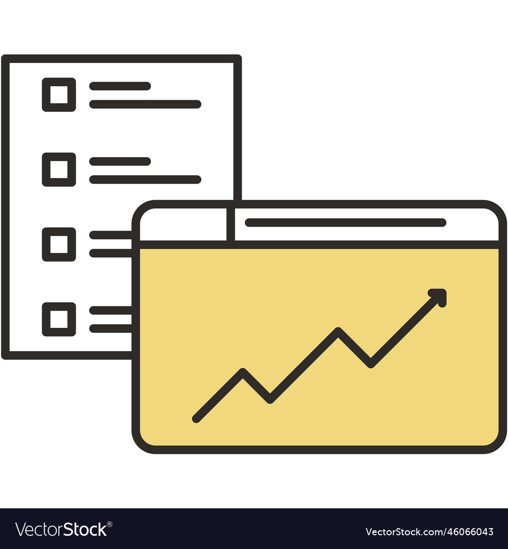Test icon with check list and report