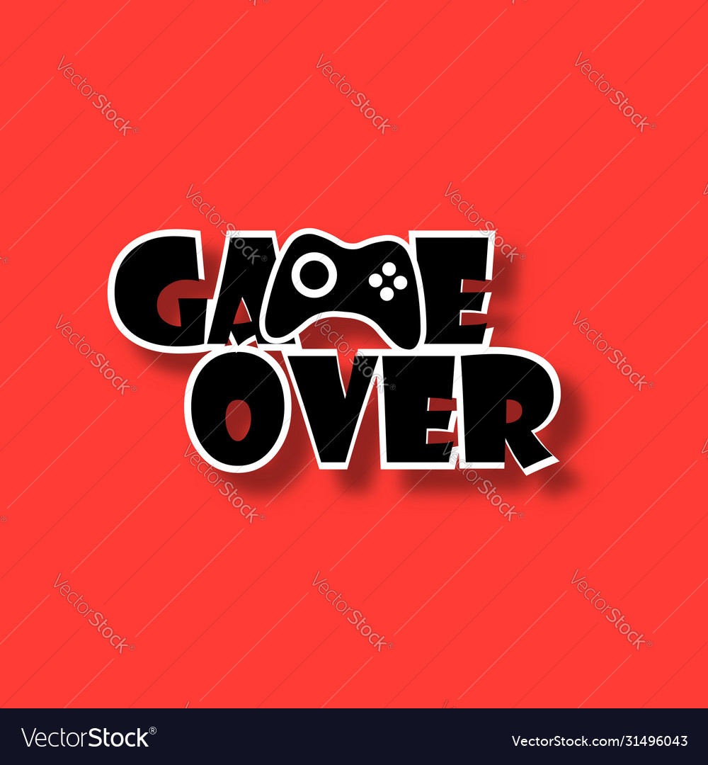 Text game over vector image Text game over