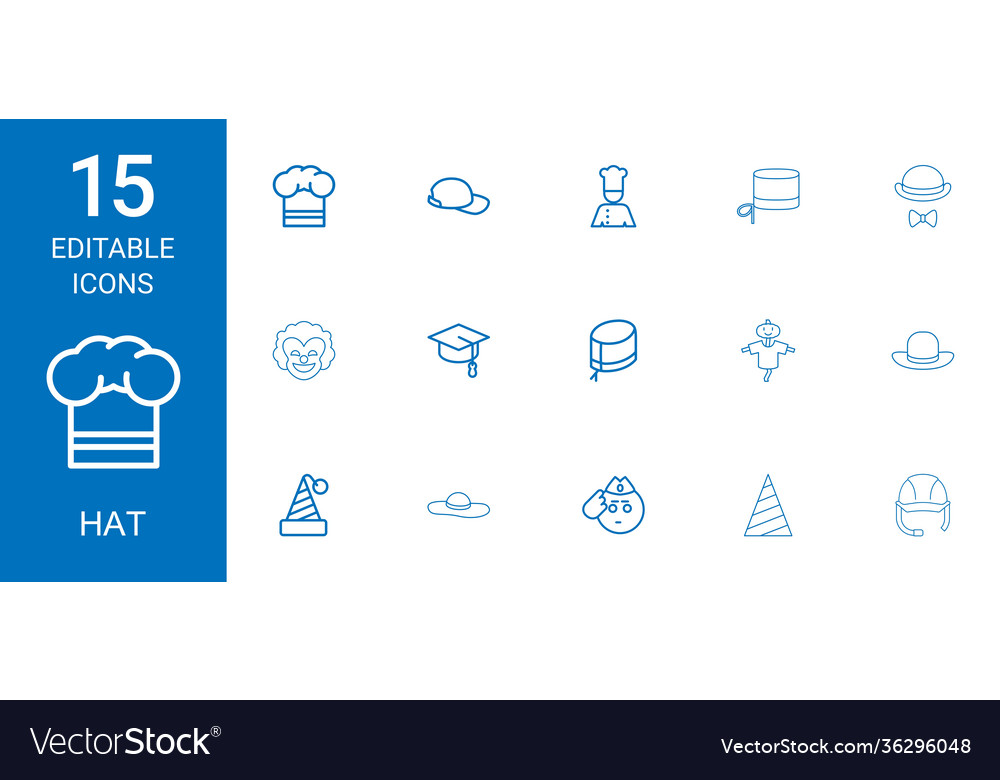 15 hat icons