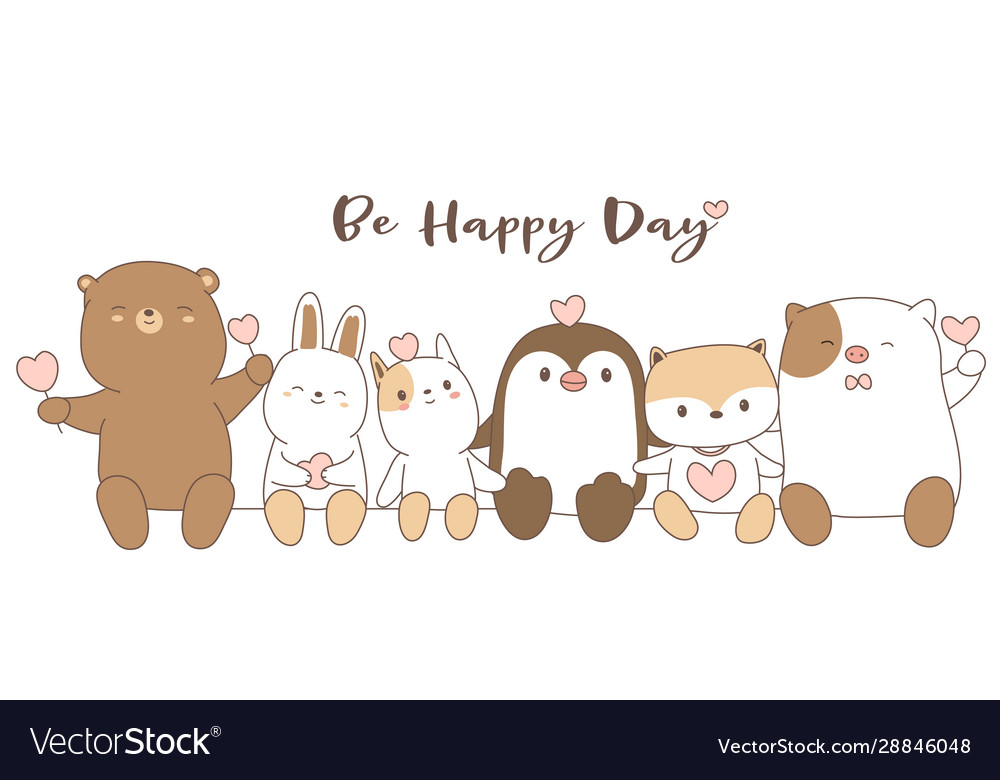 Adorable Baby Animals Cartoon Set