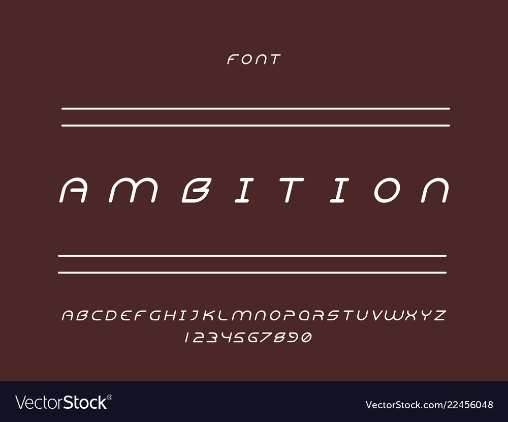 Ambition font alphabet