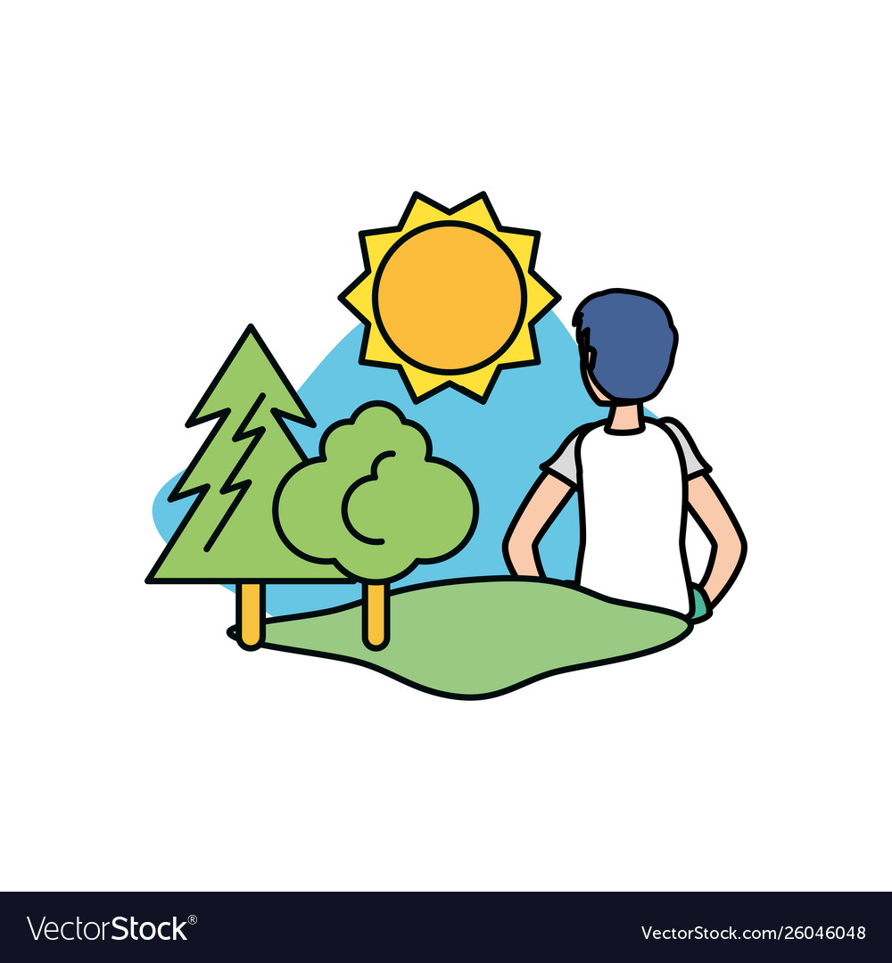 Avatar man with trees design