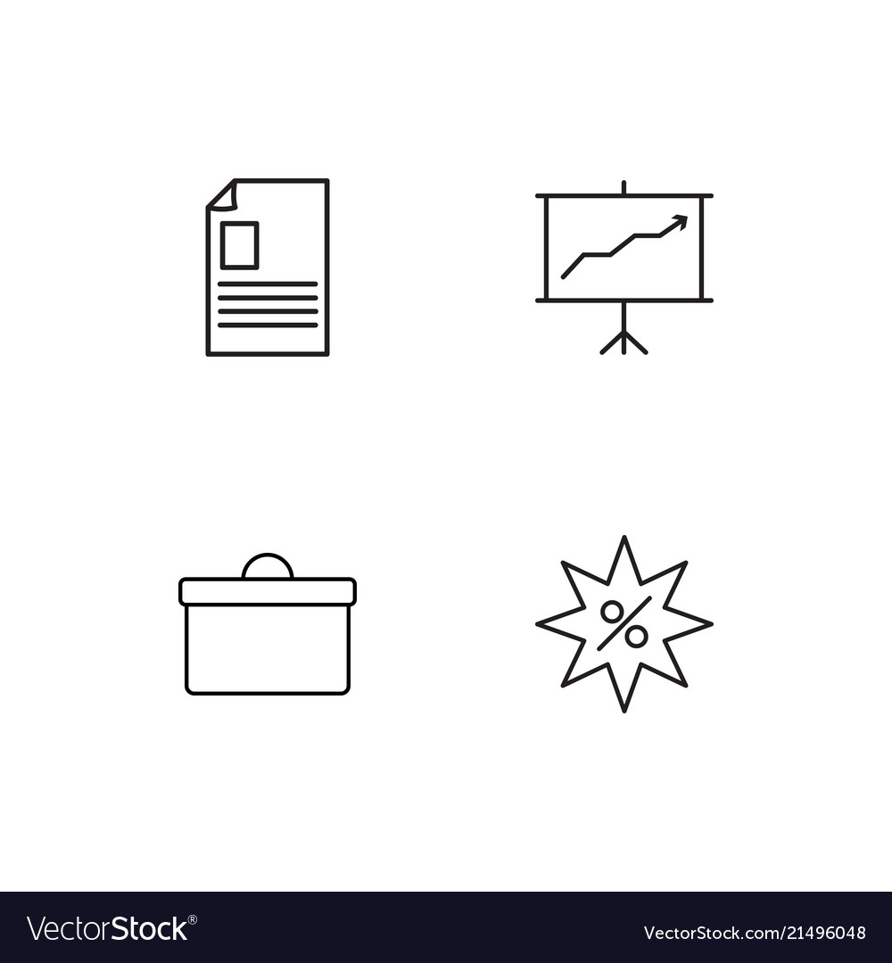 Banking linear icons set simple outline