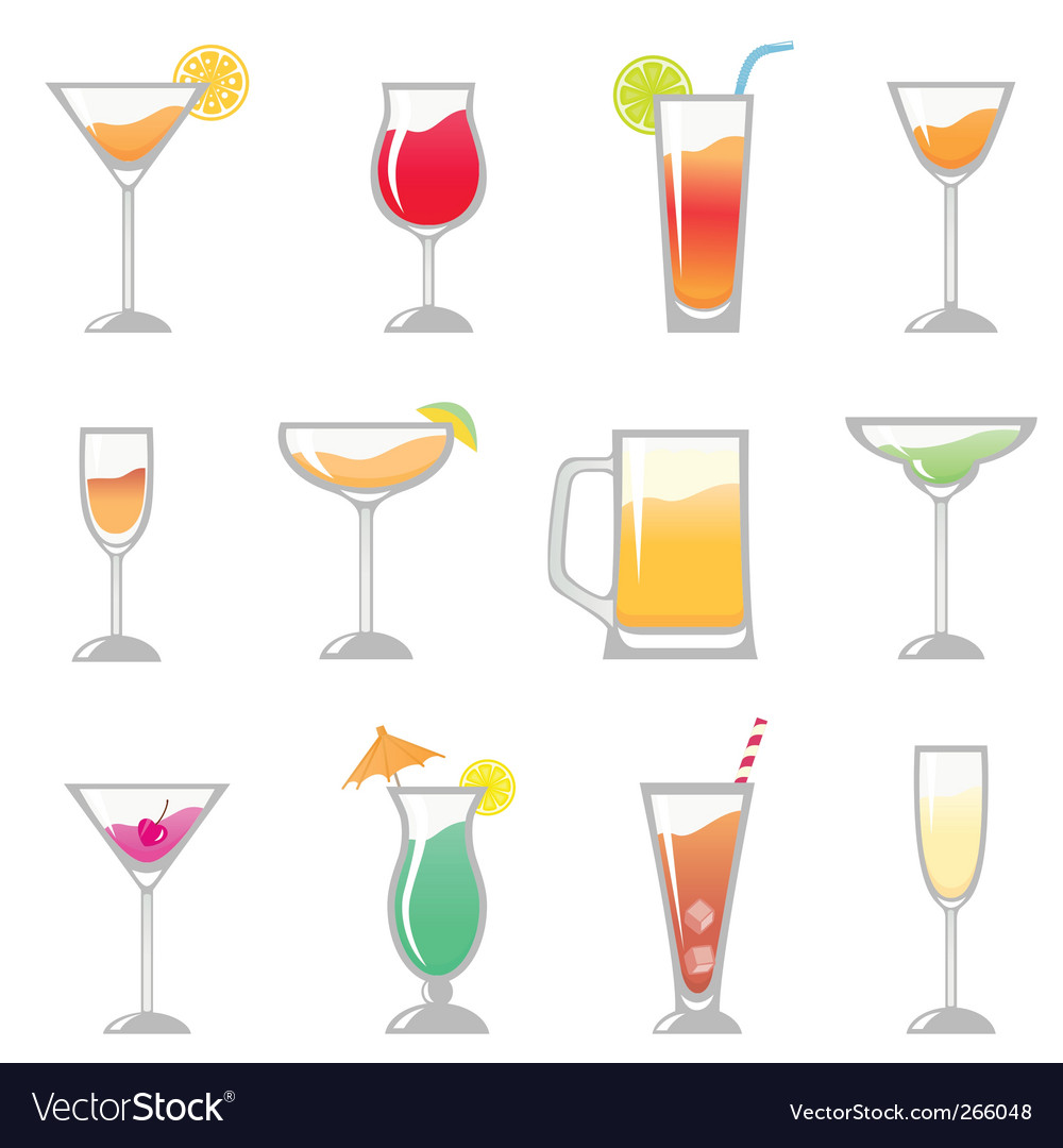 Birthday party drink Royalty Free Vector Image