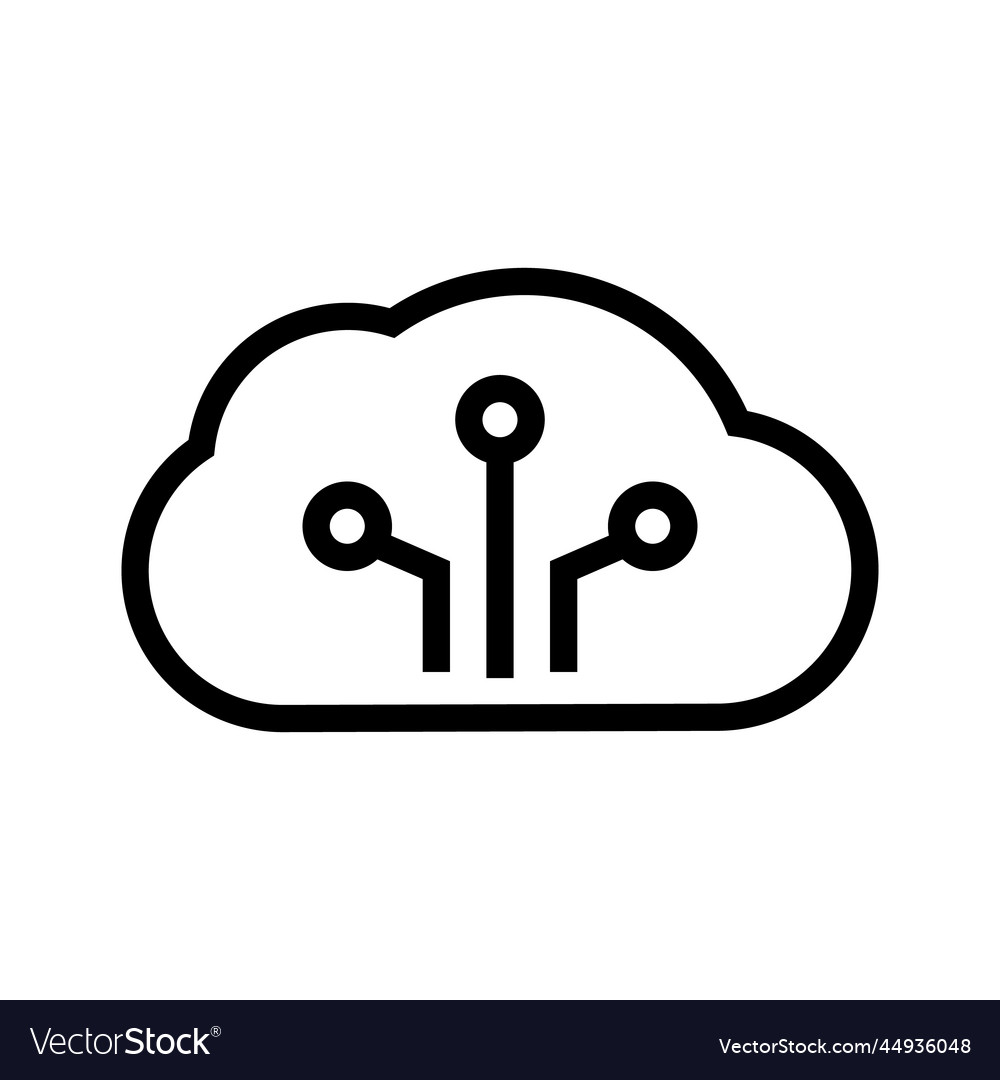 Cloud server icon or connection to the