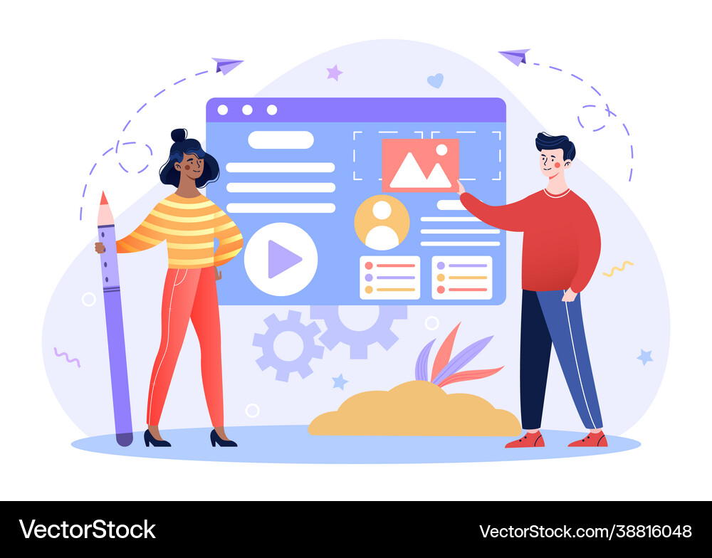 Concept digital content Royalty Free Vector Image