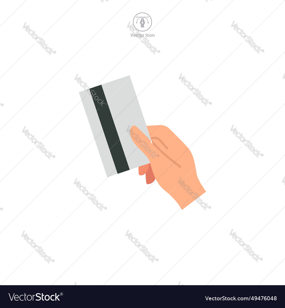 Credit card icon hand holding symbol