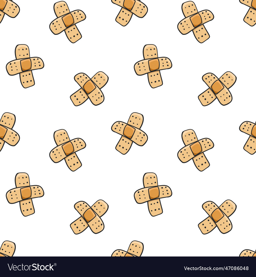 Crossed first aid band pattern